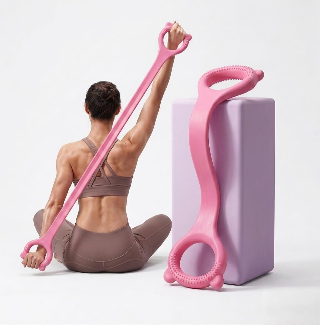 HEEZOX Figure 8 Resistance Band with Handles (20–25 lbs) – Silicone Exercise Band for Arm, Back, Chest & Shoulder Workout... - Review, Price and Buying Guide
