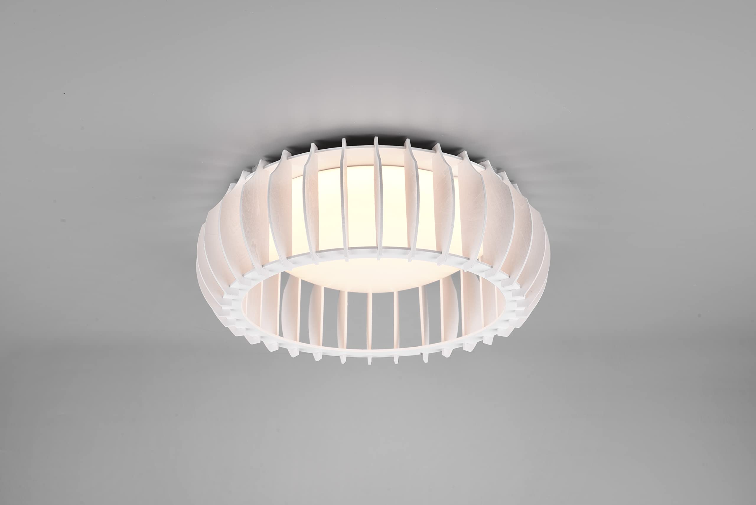 Plafoniera LED Reality Camillus – Luce Da Soffitto Rotonda, IP44, Regolabile Su 3 Intensità Con Interruttore, Acrilico Nero Opaco, 17x17x3 Cm, 3000K