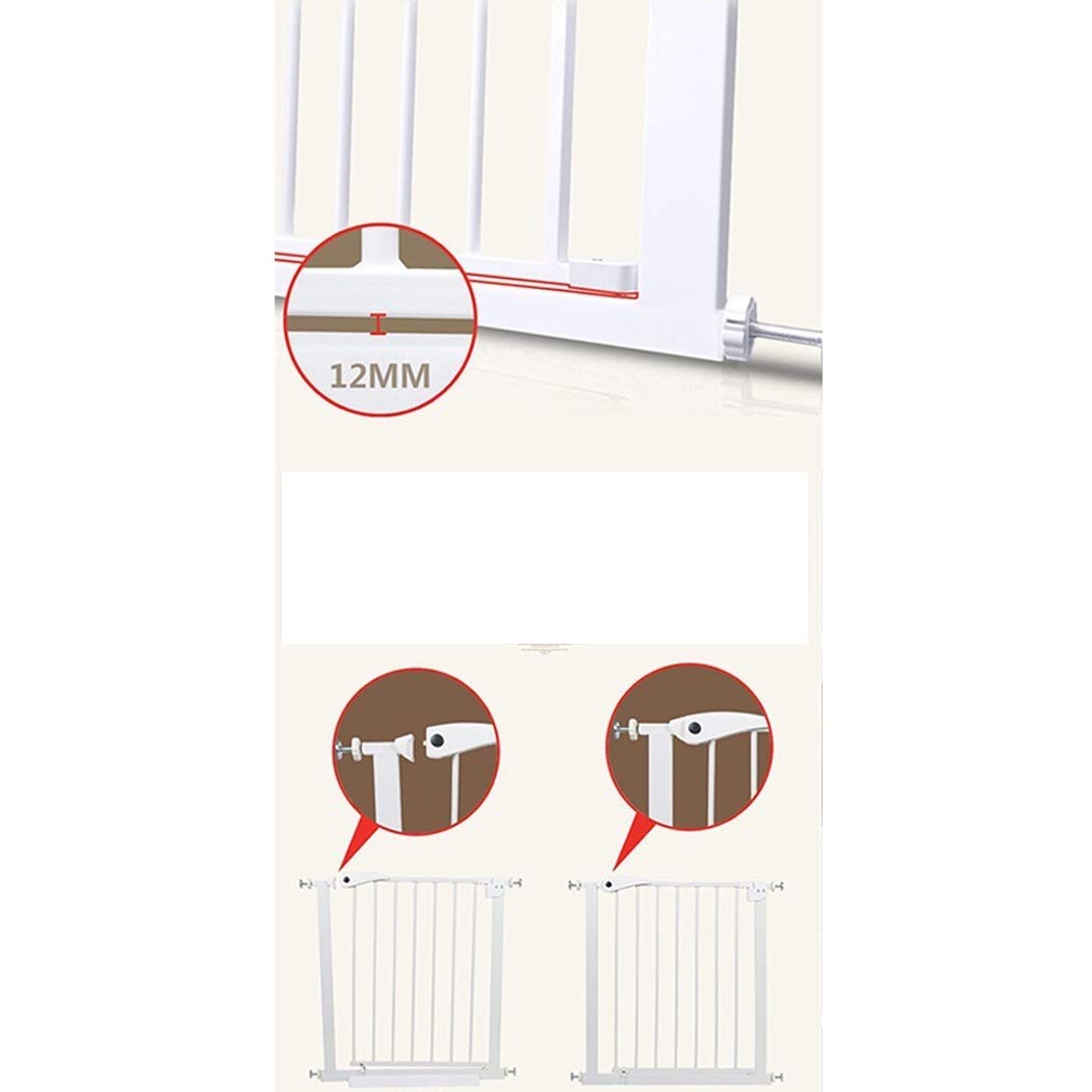 Pet Playpens Bramka Schodowa Bramka Dla Dzieci Metalowa Bramka Zabezpieczająca Z Obsługą Jedną Ręką I Trwałością, Tralki Schodowe Montowane Ciśnieniowo/120-127Cm