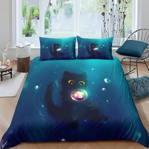 Housse de couette 200x200 microfibre hypoallergénique imprimé 3D