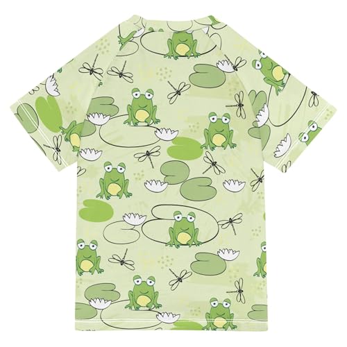 Sweet Frogs and Dragonflies Kids Bathing Suits Girls Sun Protection Swimwear Beach Tops 3T2