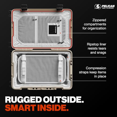 Image of Pelican ATX Luggage - Hardside Carry On Luggage with Wheels - 22 Inch Carry On Bag - Airline Approved (Sand)