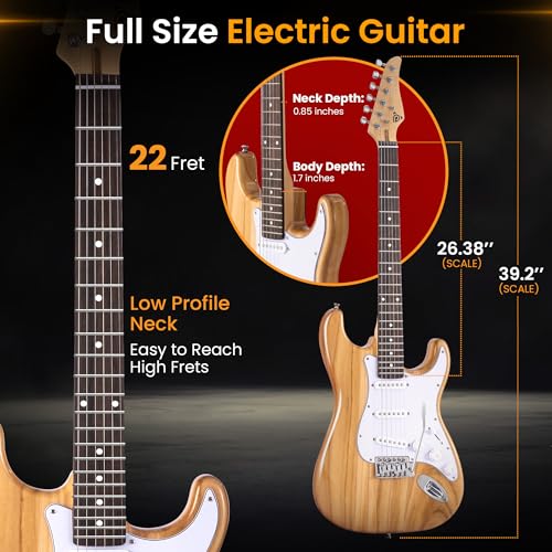 Miniatura 3 de Pyle Kit Guitarra Electrica Con Amplificador Bluetooth Portatil, Tamaño Completo, Pastillas Humbucker Estilo St, Accesorios Incluidos: Esctuche, Correa, Cuerdas, Puas, Paño De Limpieza