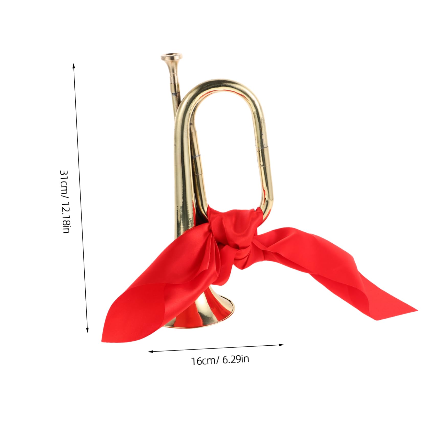 BESTonZON Daptable Music Band Bugle Teen Trumpet Horn for Musical Performances Brass Instrument Replaceable Mouthpiece