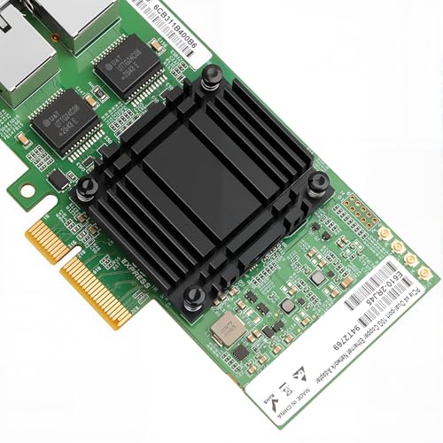 Image of Vogzone 10Gb PCI-E NIC Network Card for Intel E610-XT2, 2.5GbE /5GbE /10GbE Copper Dual RJ45 Ports, with Intel E610-XAT2 Chip, 10GbE PCI Express 4.0 X4 Ethernet Adapter Support Windows /Linux /VMware
