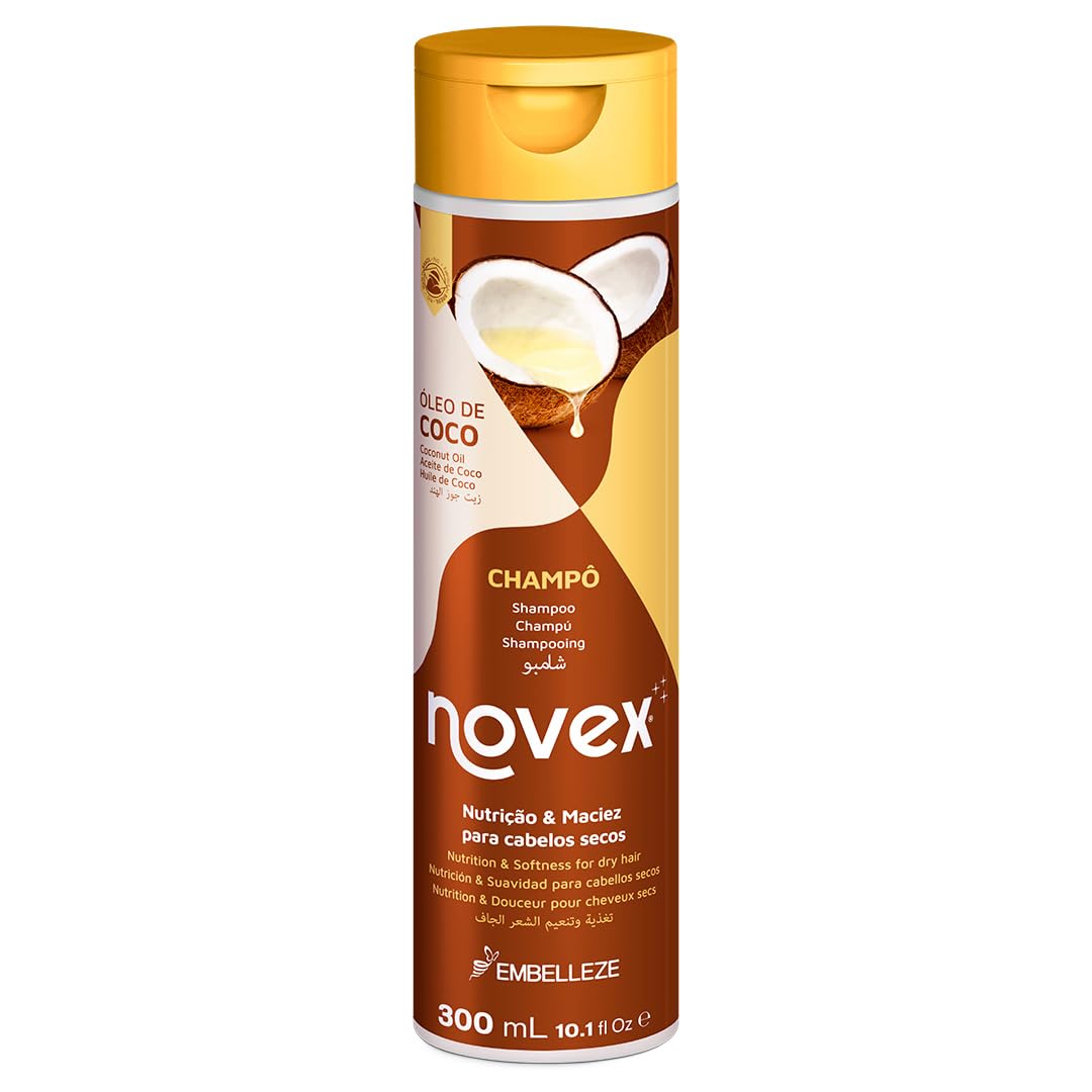 Novex Coconut Oil Shampoo, Intense Frizz Control, 10.1 Fo Bottle
