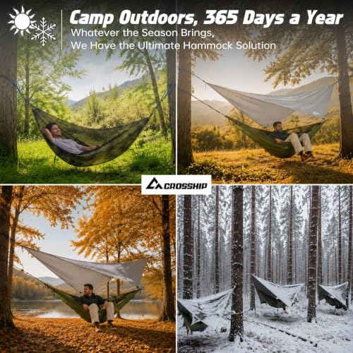 Image of Camping Hammock Outdoor Portable, 2-in-1 Backpacking Hammock(Camo)