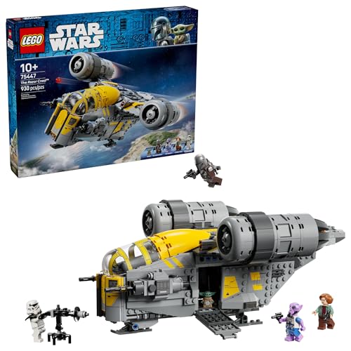 LEGO Star Wars: The Mandalorian and Grogu The Razor Crest Building Toy - Build and Display Set for Boys & Girls, Ages 10+ - Star Wars Gifts for Birthdays & Fans - 75447