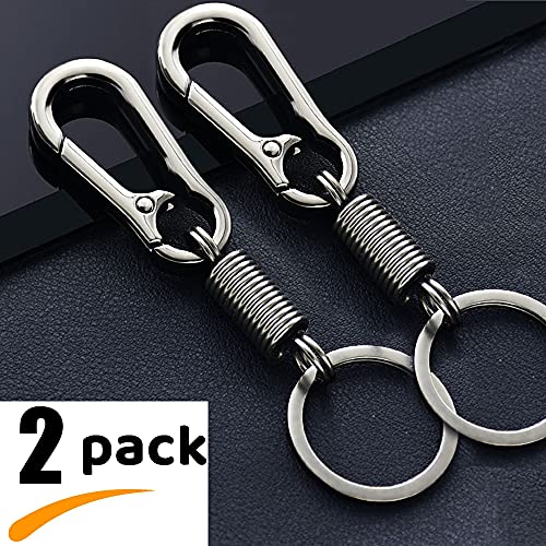Qbuc 2 Pack Keychain, Zinc Alloy Key Chain With Key Ring Heavy Duty Simple Car Key Chain For Men Women (Silver) #TOP5
