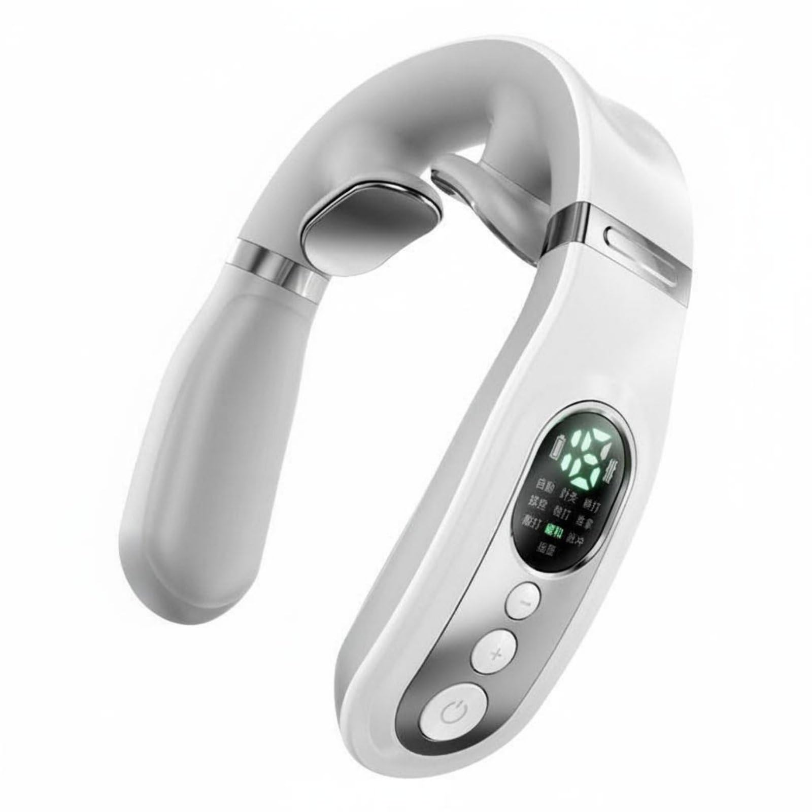 Ojiva® Simulated Finger Kneading Hot Compress Heated Neck Massager EMS Technology Personal Care Appliance 16 Intensity Levels for Home, Office, Travel, White-image-31