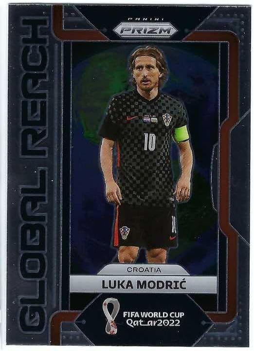 LUKA MODRIC 2022 Panini Prizm FIFA World Cup Qatar Soccer Global Reach #19 Card Croatia Real Madrid
