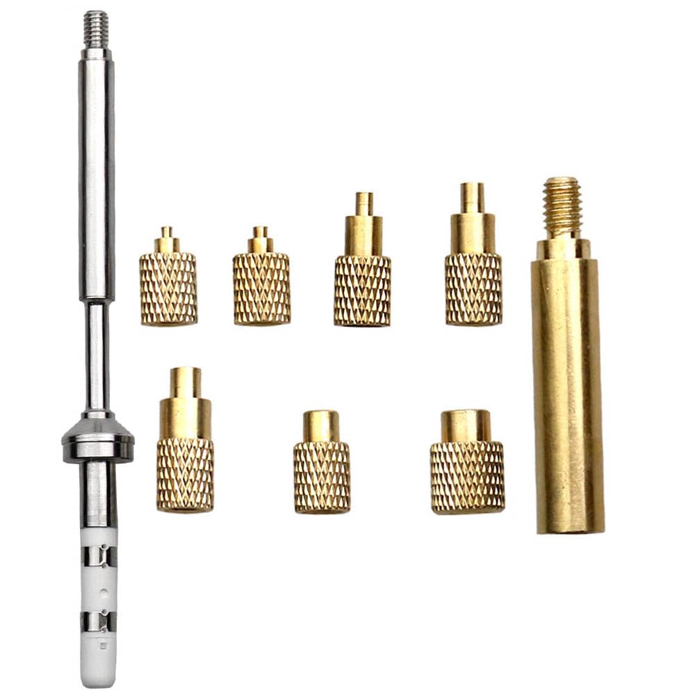 Quicko Heat Set Insert Tool M2 M3 M4 M5 M6 M8 Hot Melt Brass Knurled Nut Embedded Insertion Tip Adapter Kit 3D Printed Parts Install for TS100 / TS101