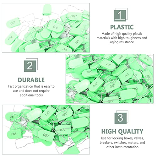 Iplusmile 100Pcs Etichette di Plastica Lucchetto