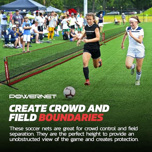 image for PowerNet Portable Soccer Tennis Net & Pickleball Net, Durable Weighted