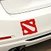 Kaizen Dota 2 Bumper Sticker Graphics Decals Scratch Cover For Cars Vinyl Sticker For Volkswagen,Toyota,Honda,Chevrolet,Ford,Mercedes Benz,Audi,BMW and Any SUV,Truck or Sedan Car Color Red