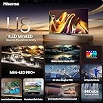 Hisense 65-Inch Class U8 Series Mini-LED ULED 4K UHD Google Smart TV (65U8N, 2024 Model) - QLED, Dolby Vision IQ, Dolby Atmos, Full Array Local Dimming Pro, 144Hz Game Mode Pro, Alexa Compatibility - Image 3