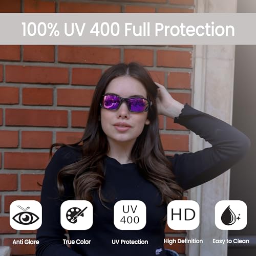 Image of Groeningen Rectangular Polarized Sunglasses for Men & Women - Lightweight TR Frame, UV400 Protection