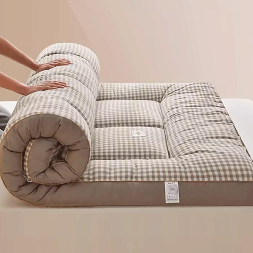 Japanese Futon Mattress Full Size Roll Up for Adults Thick Floor Bed Mattress for Dormitory Camping and Couch Portable Sleeping Mat with Futon Floor Mattresses