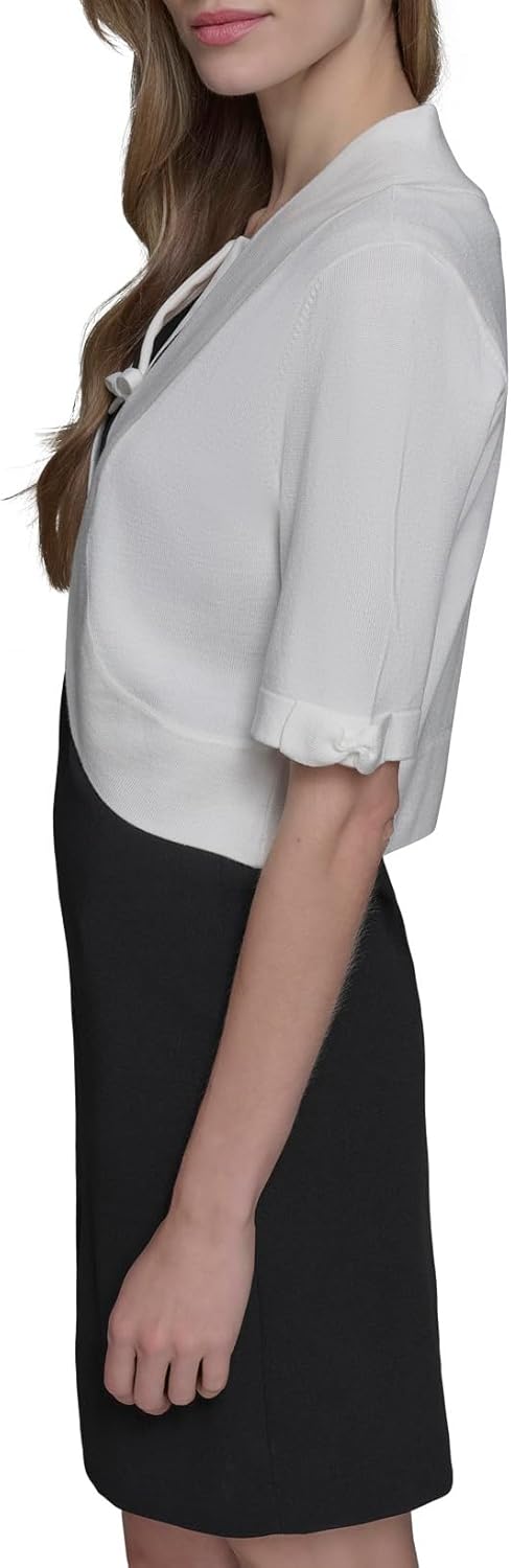Karl Lagerfeld Women's Cropped Short Sleeve Shrug
