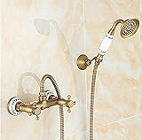Antique Wall-Mounted Bathroom Shower Faucet Set Copper Shower Faucet rain Set Brass Shower Faucet