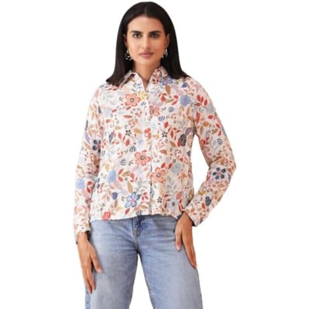 Cotton Floral Printed Shirt for Women (Top Style)-picture-45