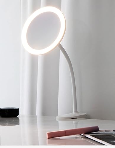 Miniatura 1 de Espejo de maquillaje iluminado alto, espejo de aumento con clip con luz LED, espejo de maquillaje recargable con aumento 5X7X10X, espejo de