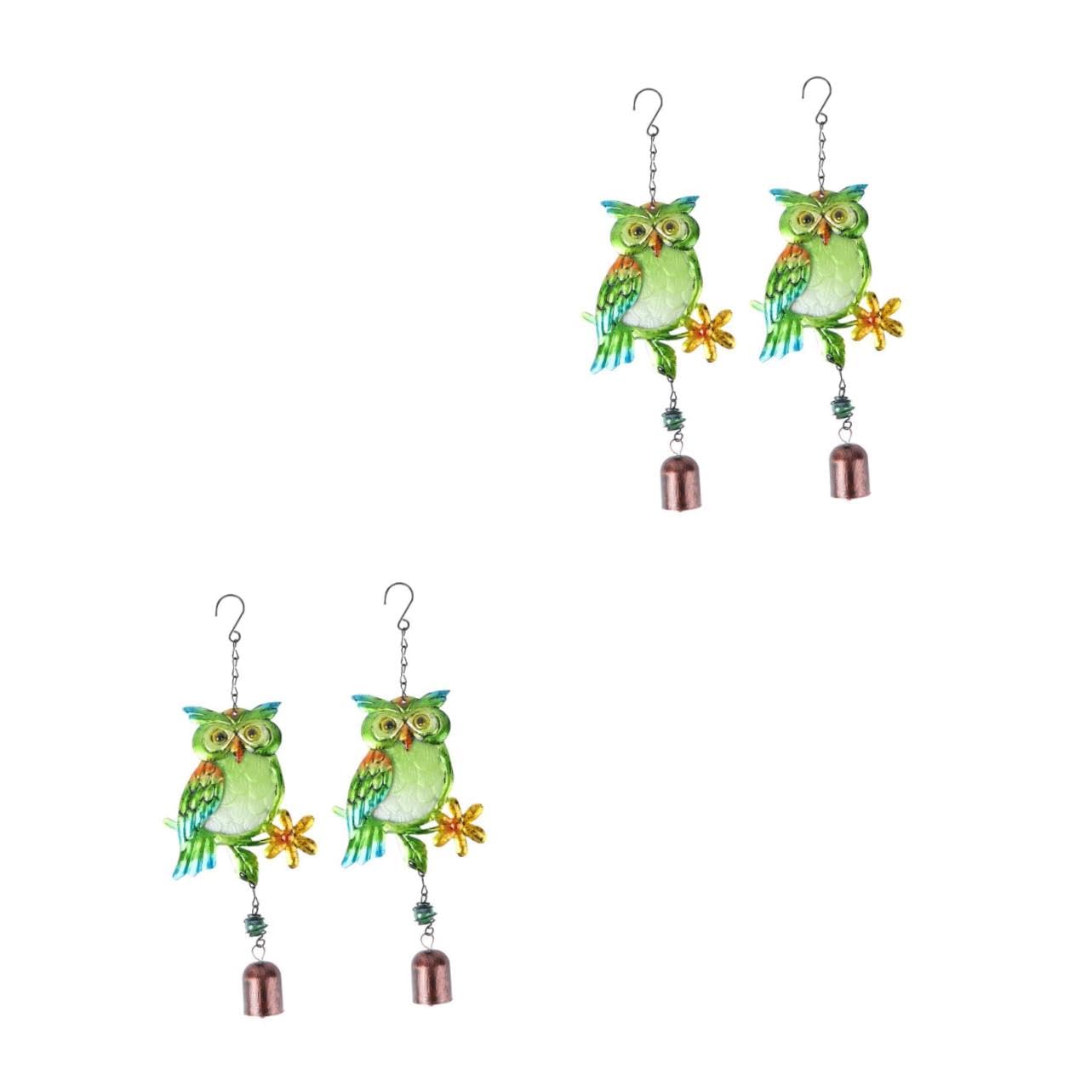 Wind chimes chatons hiboux et peinture décoration suspendue pour jardin - 4 suspensions DIY