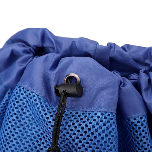 Drawstring Backpack Sports Gym Bag Zip Pocket Nylon Beach Gym Backpack Badminton Racket Bags for Hiking Dance Travel Shopping, Blue3