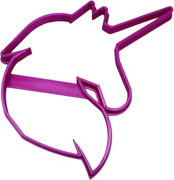 UNICORN FACE HEAD OUTLINE MAGICAL ANIMAL WITH HORN COOKIE CUTTER MADE IN USA PR2043