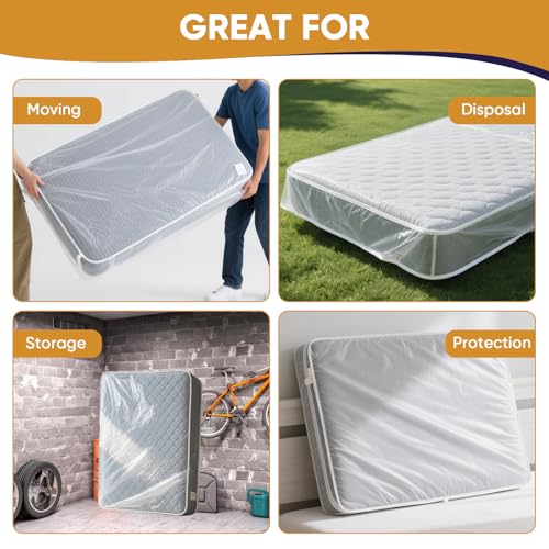 Bolsas de mudanza para almacenamiento y protector de colchón impermeable XL 4