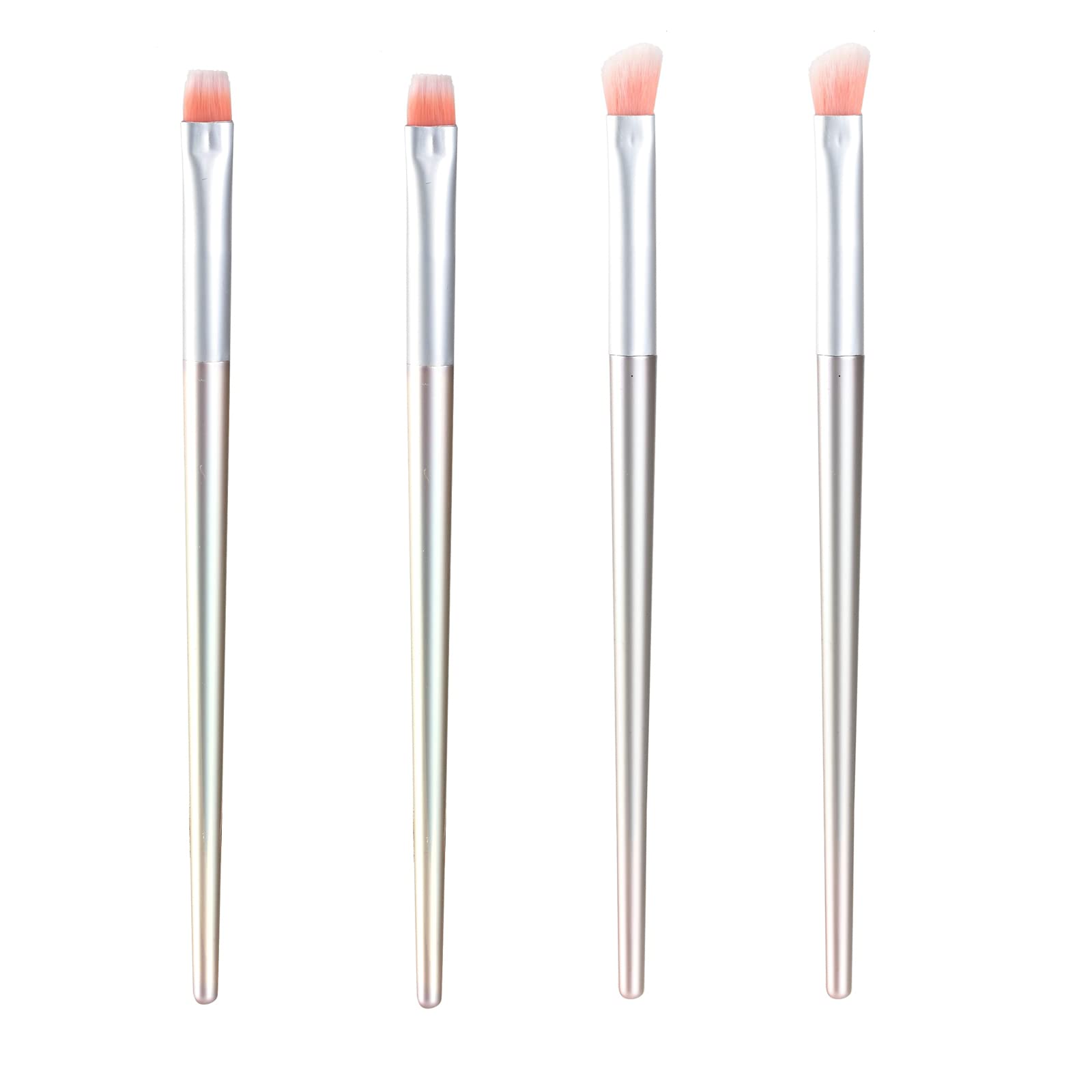 TEONEI Neon Pink Eyeshadow Brush,Eyeshadow Blending Brush,Eye Makeup Applicators Concealer Brush,Cosmetic Tools,4PCS