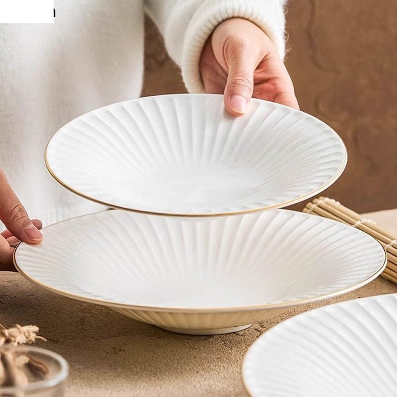 Naczynia obiadowe w kształcie kwiatów Phnom Penh Ceramiczny mały talerz na zupę talerz na zupę talerz do sałatek talerze Molecular Cooking Specialty Tableware Smooth Dinner Plate (A 10 cali)