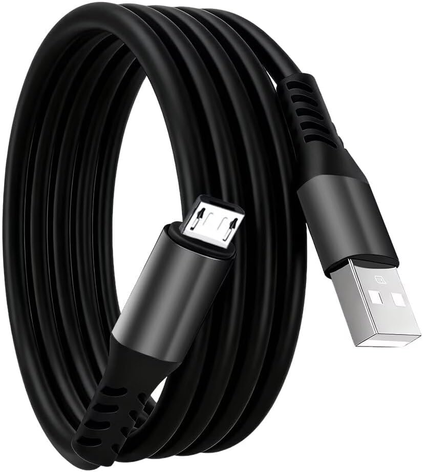 SLuB Micro USB Cable, 3.3 ft (1 m), Type A to Micro Type B, 2A Rapid Charging, USB 2.0 Data Transfer, Silicone Material, Prevents Disconnection, Android Charging Cord, Type-B, PS4, Controller Charger