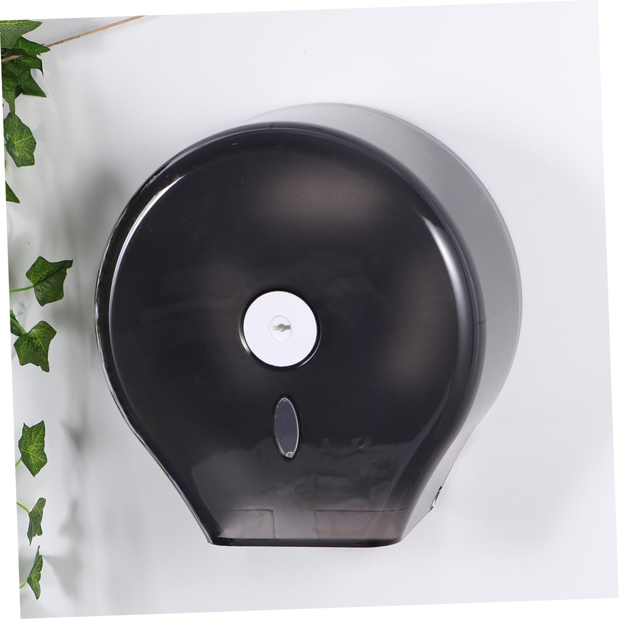 ABS Porta Carta Igienica Rotondo Nero da Parete
