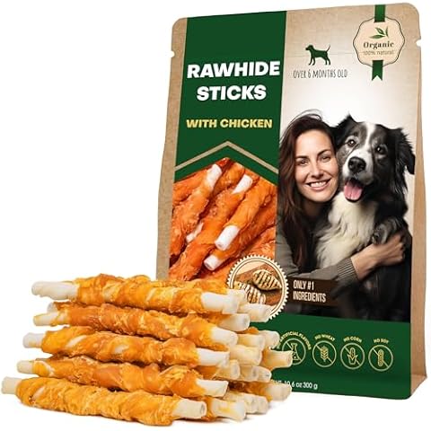 Beloved Pets Dog Rawhide Sticks Wrapped with Chicken Cover