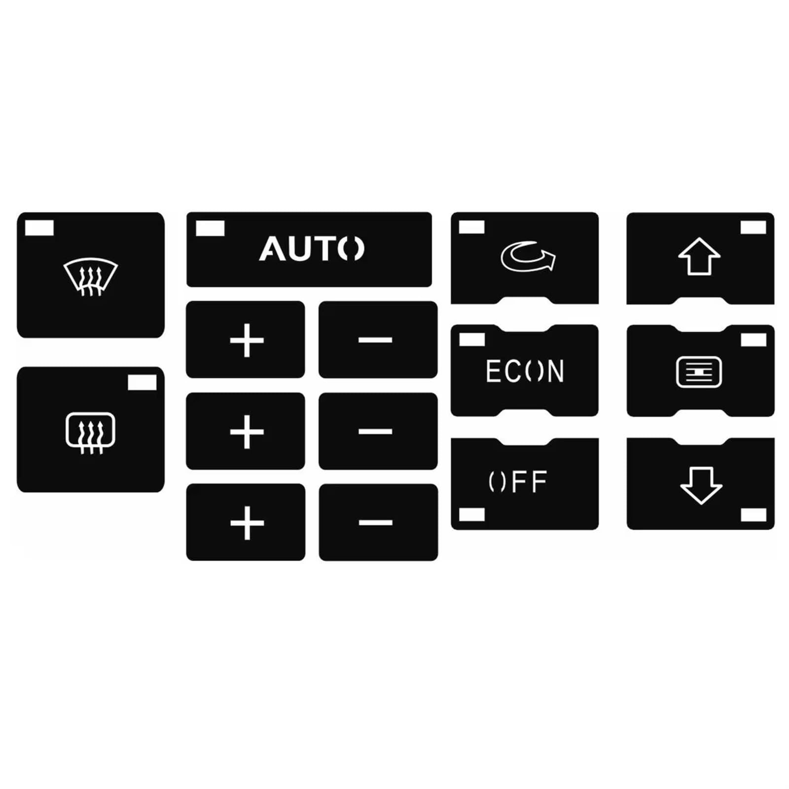 Dash Button Sticker Compatible with for A6 C5 Climate Air Condition Heater Control Button Repair Decals Sticker Matte Black Car Accessories