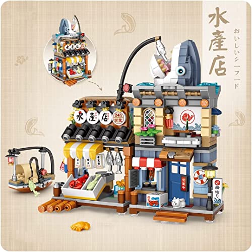 FULHOLPE Japanese Street Fishery Shop Building Blocks - Image 4