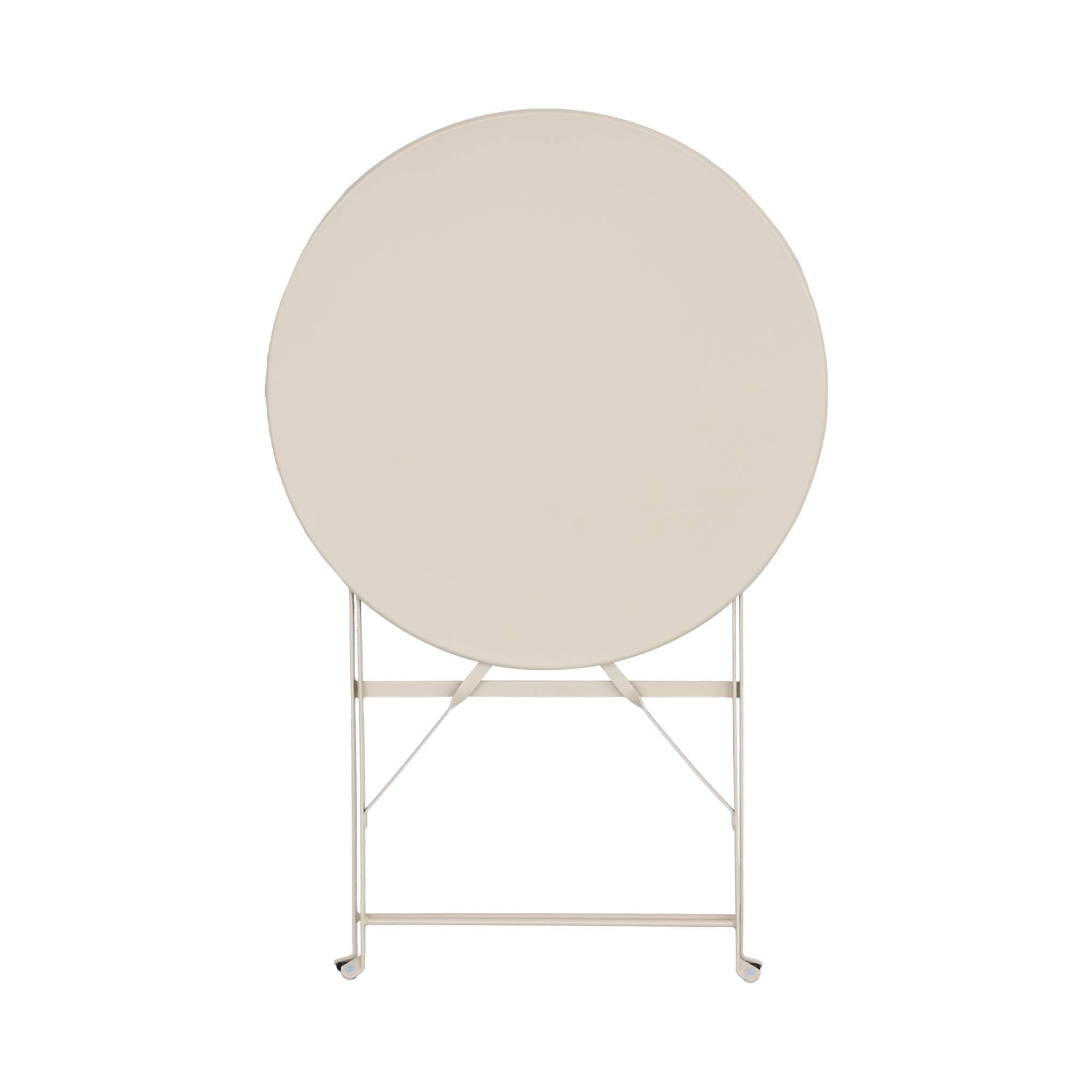 sweeek - Klappbarer Bistro-Gartentisch aus pulverbeschichtetem Stahl - Runder Tisch Ø 60 cm - Emilia