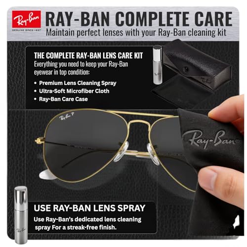 Image of Ray-Ban RB3025 CLASSIC AVIATOR POLARIZED Sunglasses for Men & Women with Official Eyewear Kit