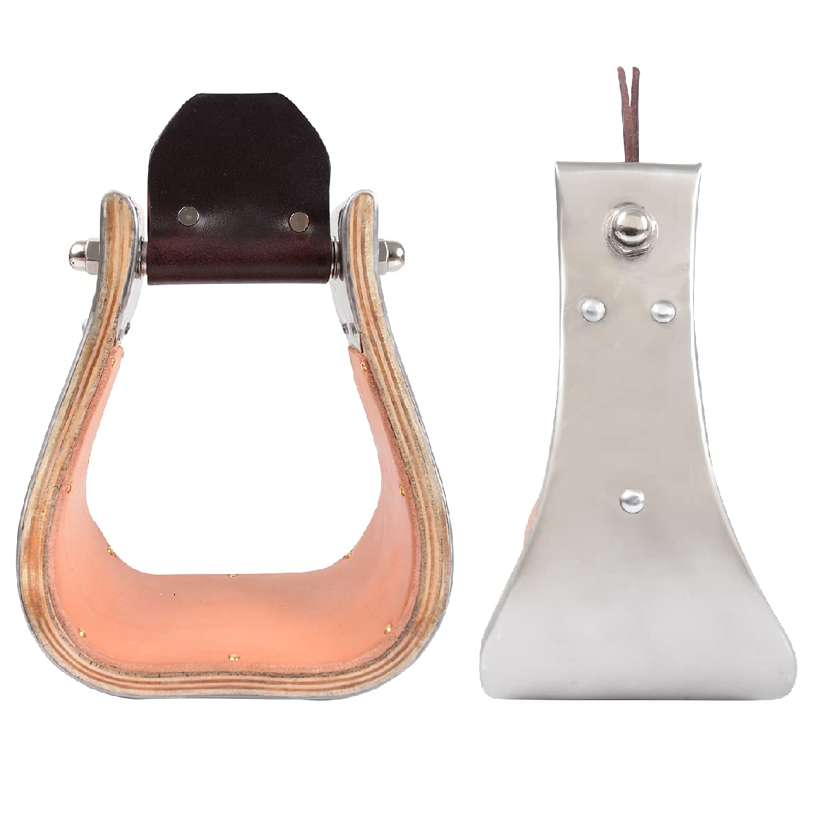 Étriers D'Équitation Turquoise En Bois Brillant - Paire Neuve