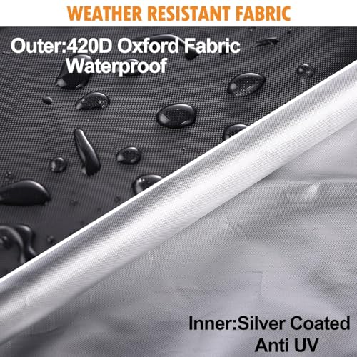 Premium 420D Waterproof Oxford Fabric Outdoor Umbrella Cover for 9ft to 13ft Cantilever and Market Umbrellas - Heavy-Duty Protection with Vent and Waterproof Zipper 3 Premium 420D Waterproof Oxford Fabric Outdoor Umbrella Cover for 9ft to 13ft Cantilever and Market Umbrellas - Heavy-Duty Protection with Vent and Waterproof Zipper - Image 2