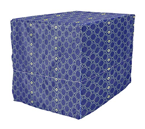 Morezi Dog Crate Cover for Wire Crates, Heavy Nylon Waterproof, Fits Most 25" inch Dog Crates, Easy to Put On, Take Off, and Adjust - Cover only - Blue - Small - Image 2