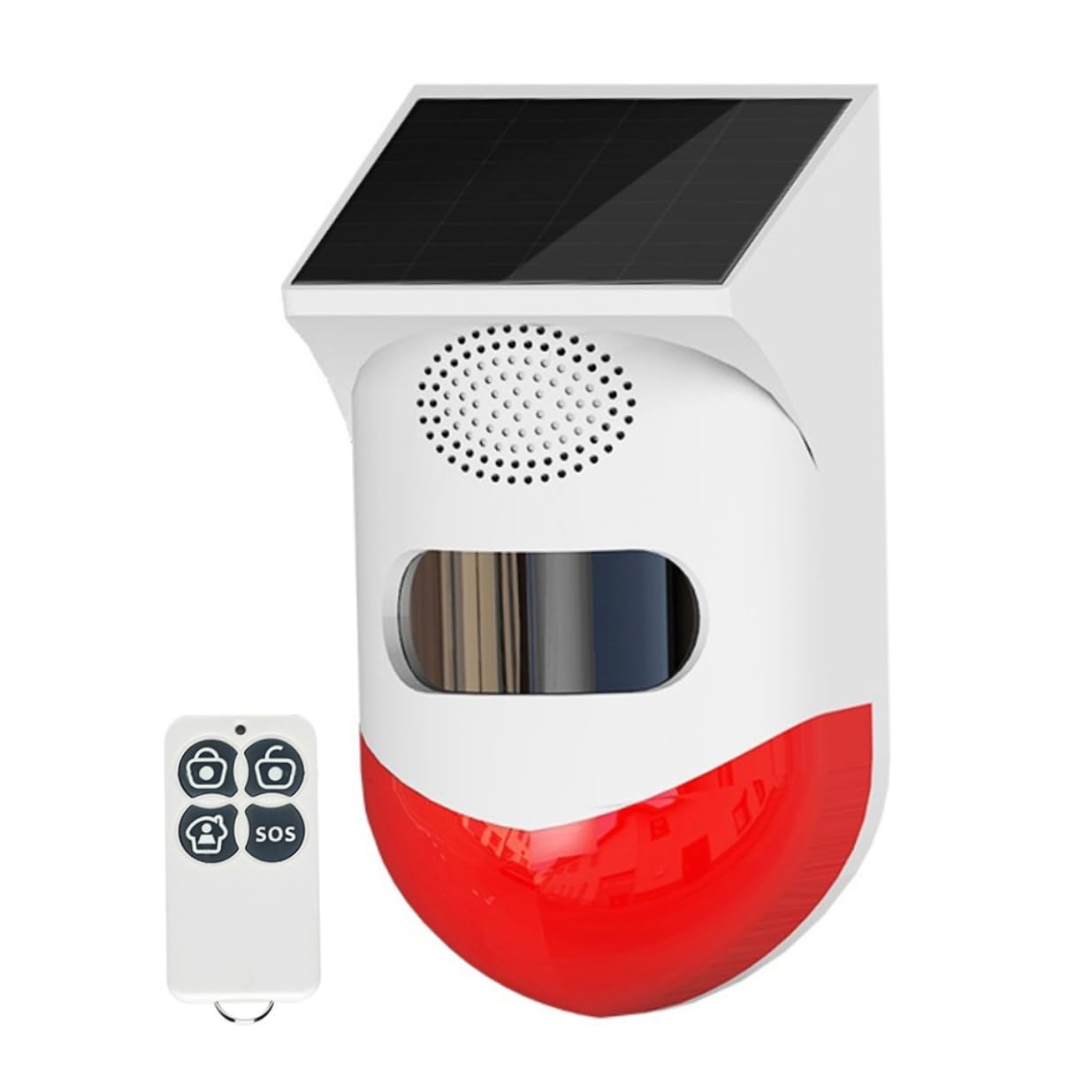 Alarma del Sensor de Movimiento Solar Detector Anti-pé Que está al Aire Libre con un Control Remoto Ruidoso