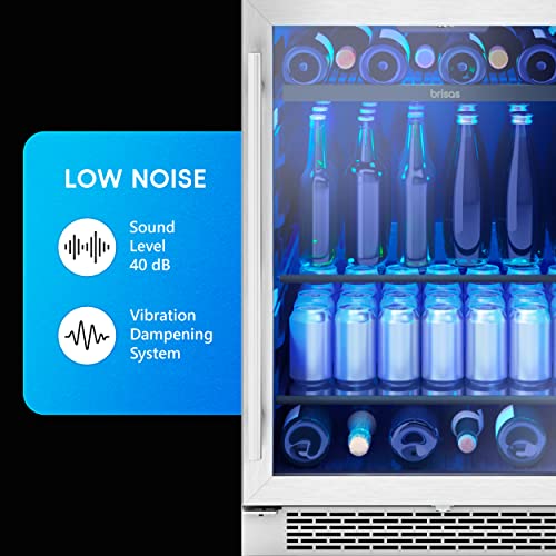 Zephyr Brisas 24 Inch Brisas Single Zone Beverage Cooler Deluxe Features,Active Cooling Technology For Even Cooling And Vibration Dampening System In Your Brisas Cooler #TOP3