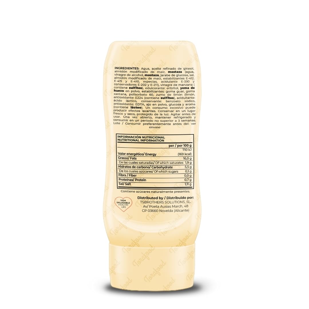 Salsa Zero Mayo 330ml | 0% Azúcares Añadidos | Cremosa, Suave y Deliciosa | Ideal para Recetas Saludables | Torafood