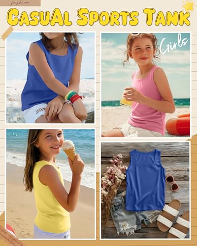 Image of 3 Pack Girls Square Neck Tank Tops