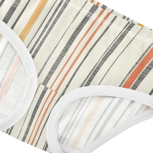 Colorful Striped Breathable Girls' Panties Breathable Underwear for Young Girls in Sizes 2T,3T, 4T, 5T, 6Y and 8Y4