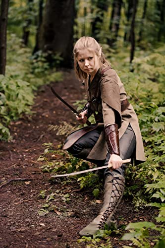 Medieval Legol Genuine Leather High Boots for LARP Fests Ancient Look Cospaly Designed with Artificial Aging Effect for Women Men (7.5) 3 Medieval Legol Genuine Leather High Boots for LARP Fests Ancient Look Cospaly Designed with Artificial Aging Effect for Women Men (7.5)