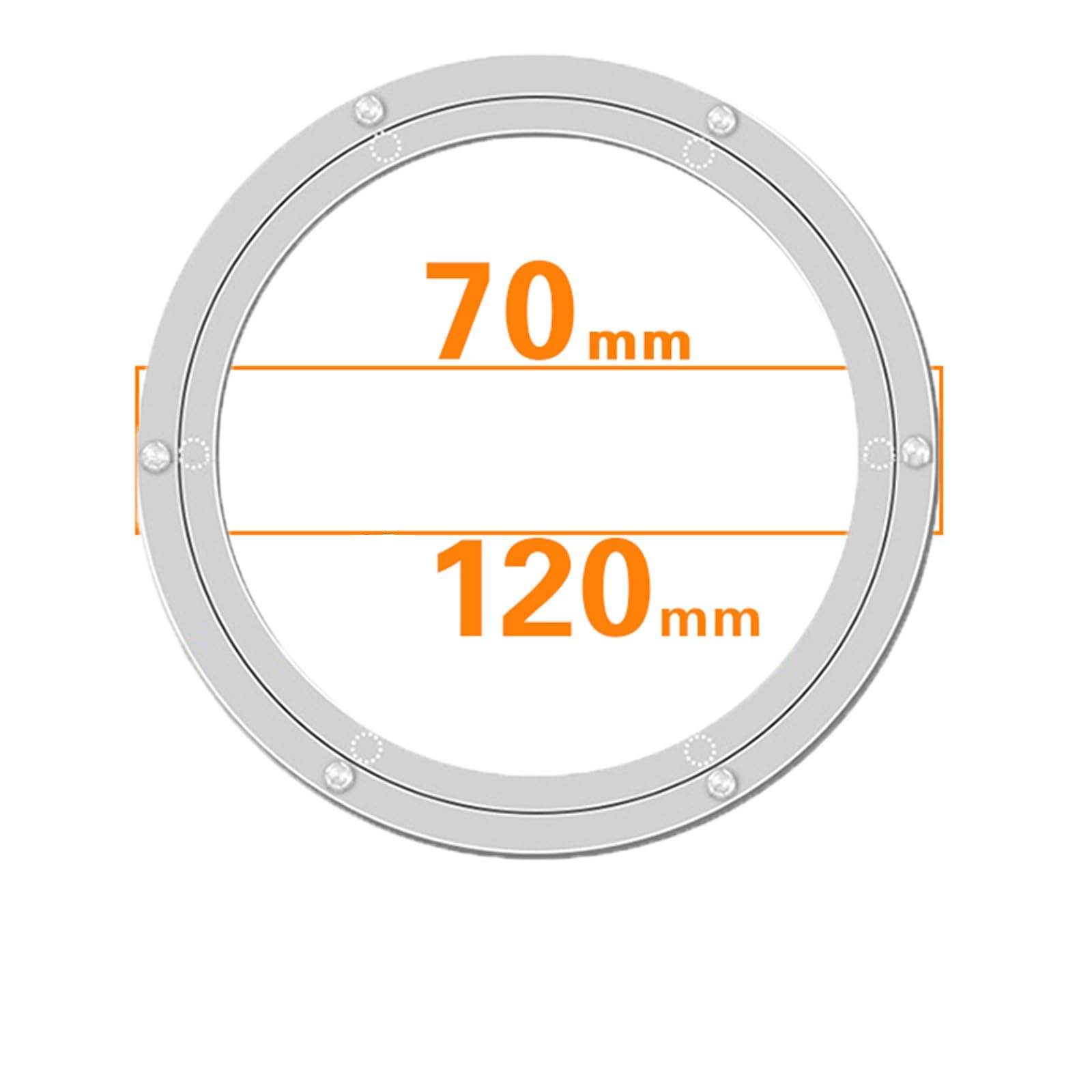 Dining Table Turntable Aluminum Alloy Base Stable Rotation Bearing Lazy Susans Round Dining Stable Rotation Plate Hardware(12cm)