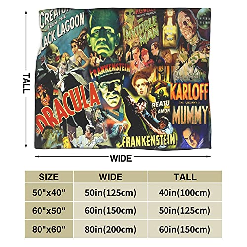Mioolkt Frankenstein Blanket Throw Blankets Ultra Soft Flannel Lightweight Throws For Couch, Bed thumb #3